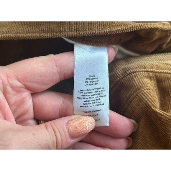 TALBOTS Women's Sz 16 WP Corduroy Jegging Pants Brown Pockets - Picture 6 of 8